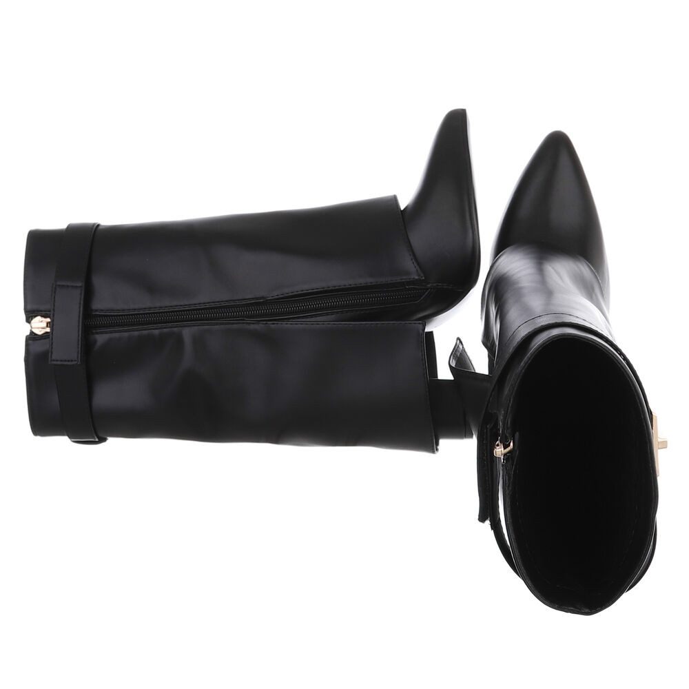 Ital-Design Elegante Stiefeletten mit umgeschlagenem Schaft günstig online kaufen