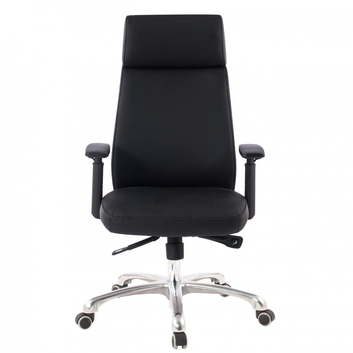 furnicato Bürostuhl PORTO Echt-Leder Schwarz ergonomisch günstig online kaufen