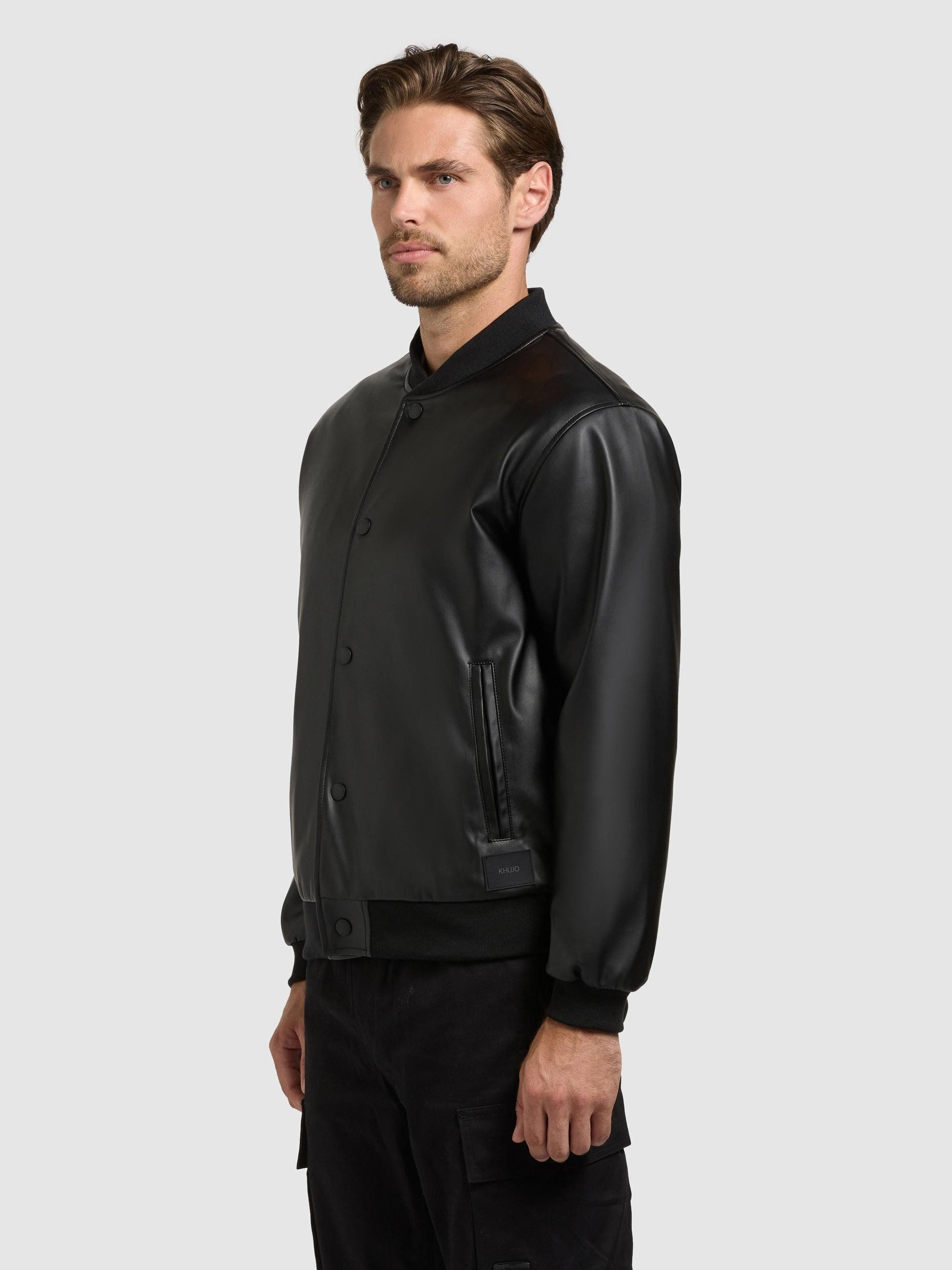 khujo Bomberjacke Cale Lässige Herren Kunstlederjacke günstig online kaufen