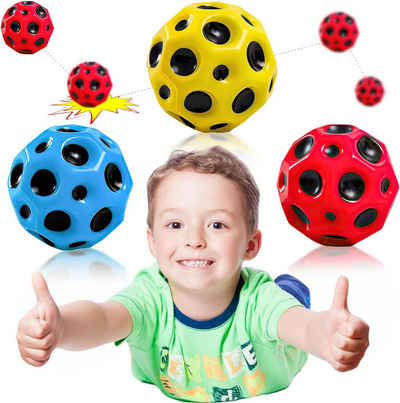 Coonoor Spielball Jump Ball,Einzigartiges Mond Design 70mm Stressball Spielzeug, Springender Gummiball Sprünge Gummiball
