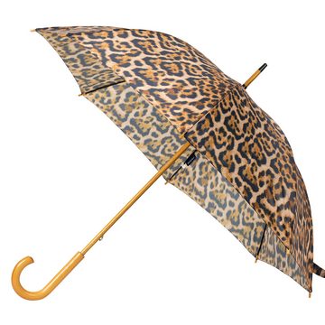 Mars & More Stockregenschirm Regenschirm Leopard Mars & More 105cm bunt