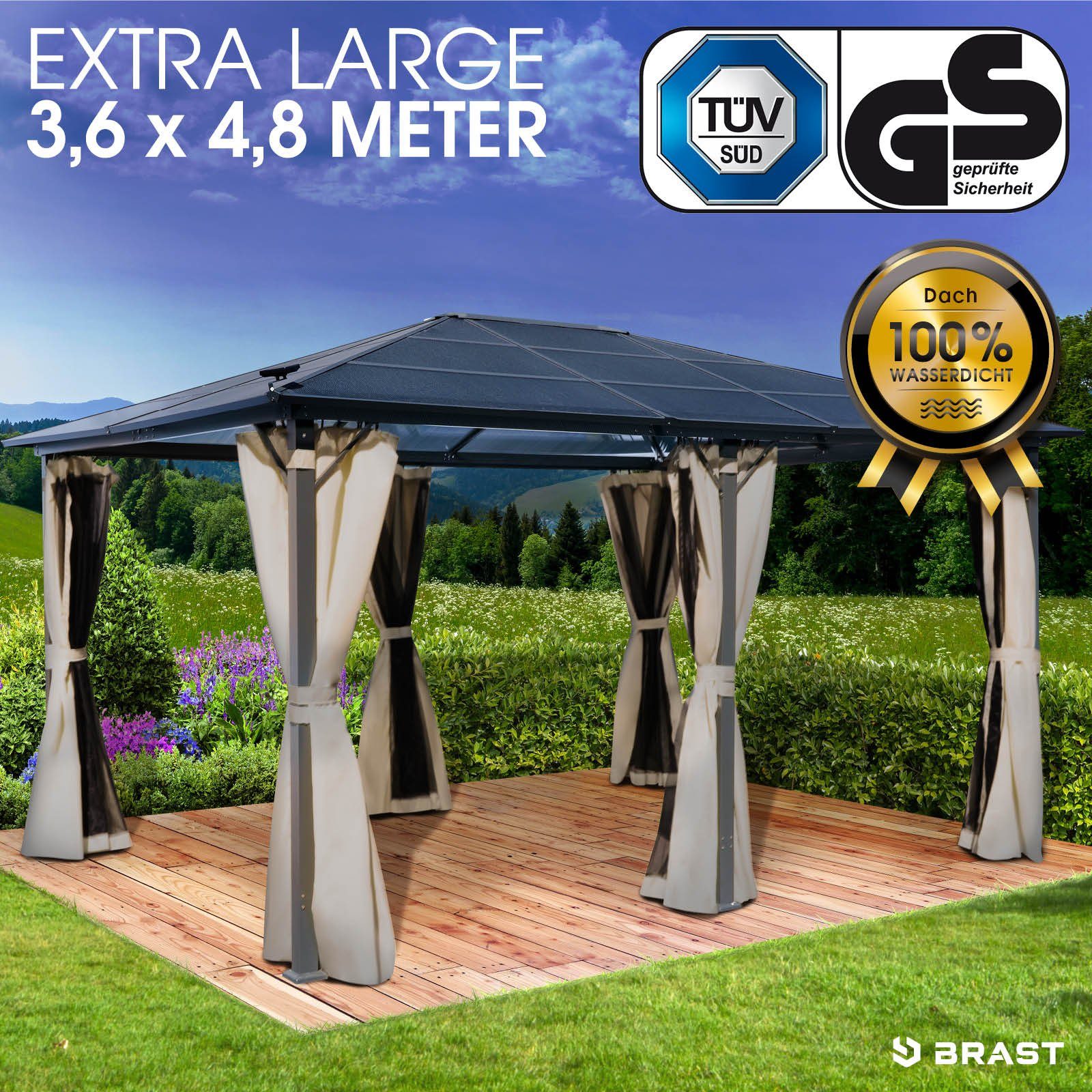 BRAST Pavillon Premium Aluminium Größen 3x4m günstig online kaufen