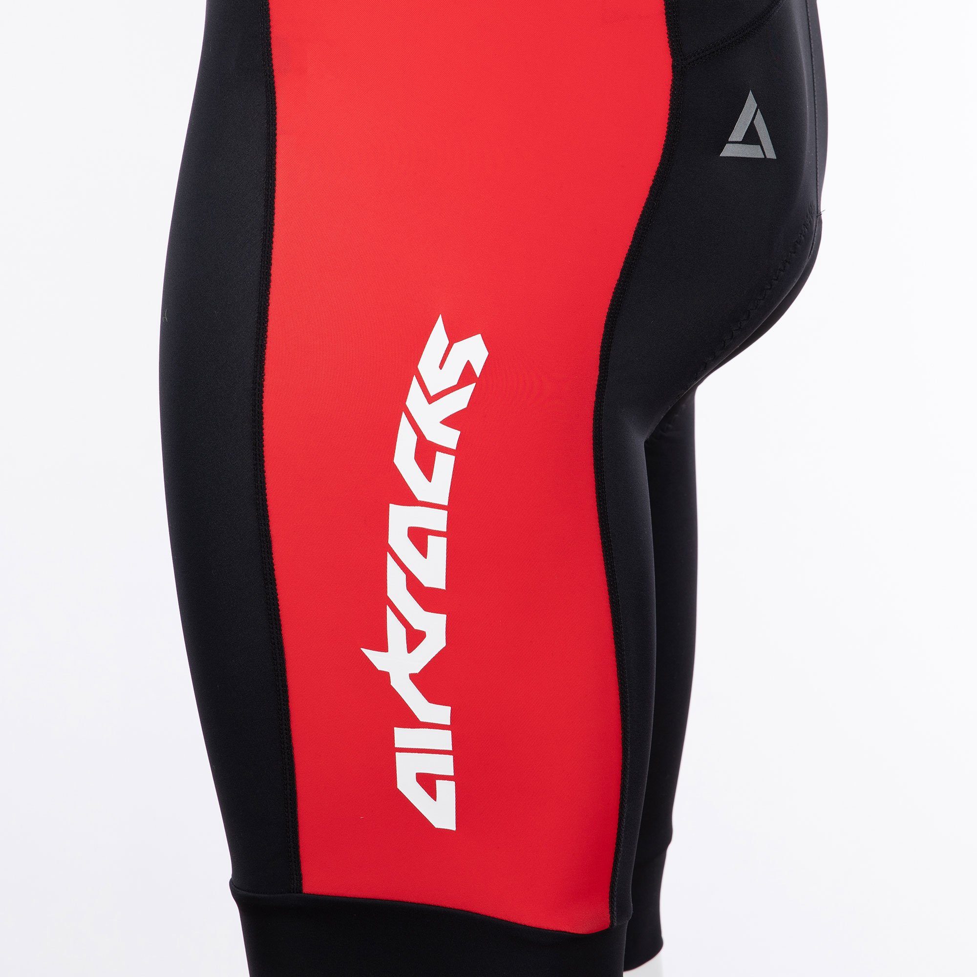 Airtracks Fahrradhose Herren Fahrradhose mit Träger Kurz Pro Line (Radhose mit 3D Air Flow Perforated Polster,& Quick Dry Funktion) » S M L XL XXL XXXL «
