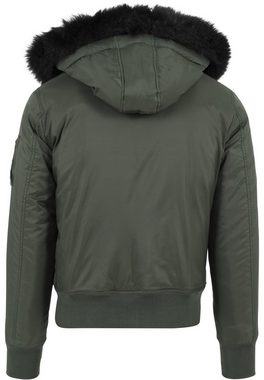 URBAN CLASSICS Bomberjacke Urban Classics Herren Hooded Basic Bomber Jacket (1-St)