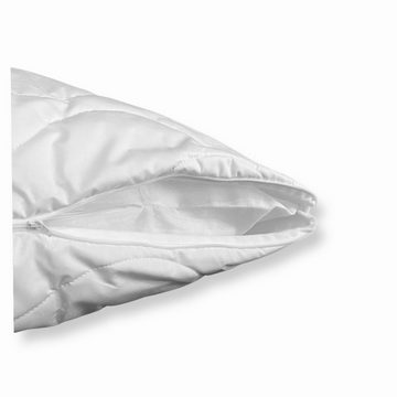 Naturfaserkopfkissen Antibakterielles Kopfkissen, BCS Home & Sleep, Füllung: Klimakugel 70% Polyester/30% Tencel, Seitenschläfer, Rückenschläfer, hergestellt in Deutschland, für Allergiker geeignet, optimale Klimafunktion