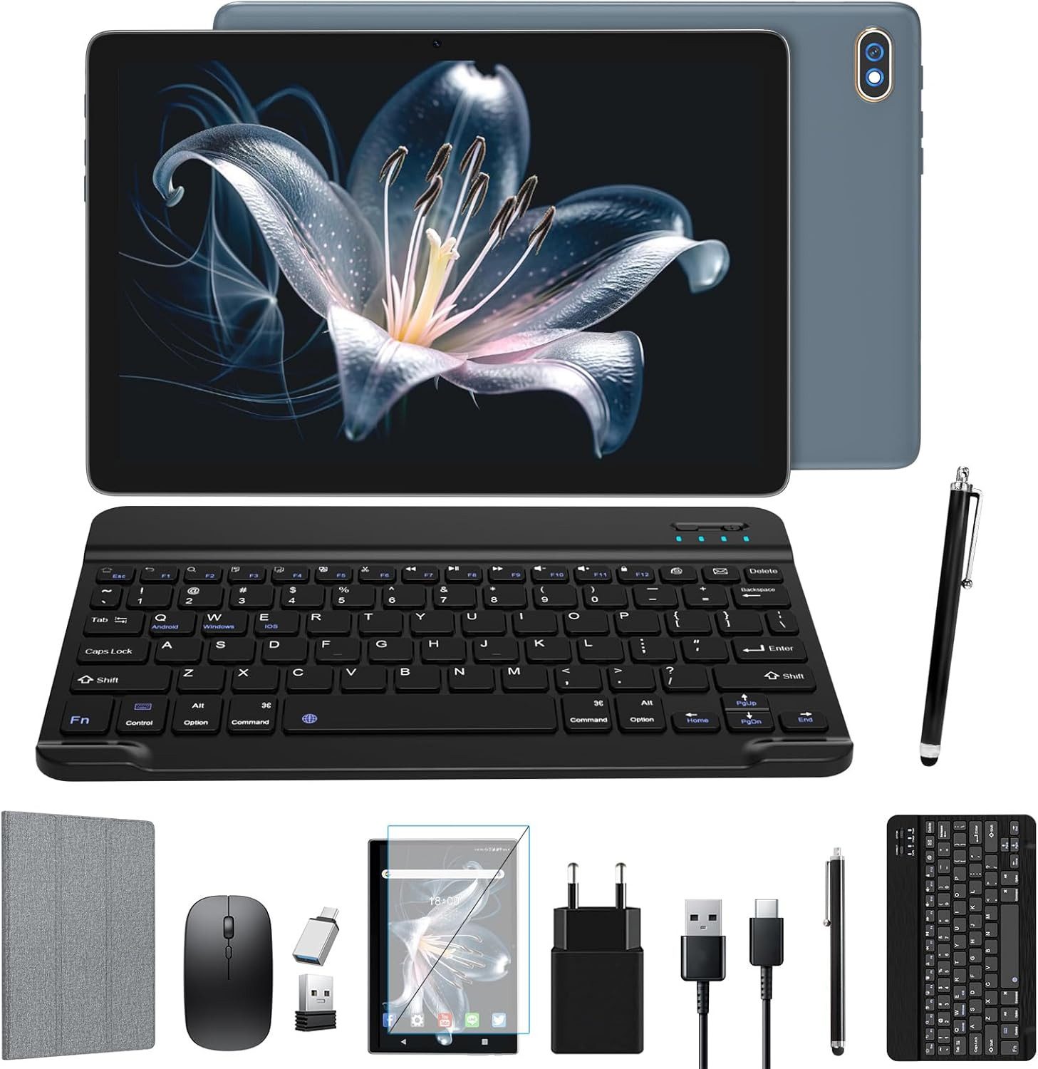 ANTEMPER Octa-Core 7000 mAh Tablet (10,1", 128 GB, Android 12, Vielseitiges und leistungsstarkes Gerät für Arbeit und Unterhaltung)