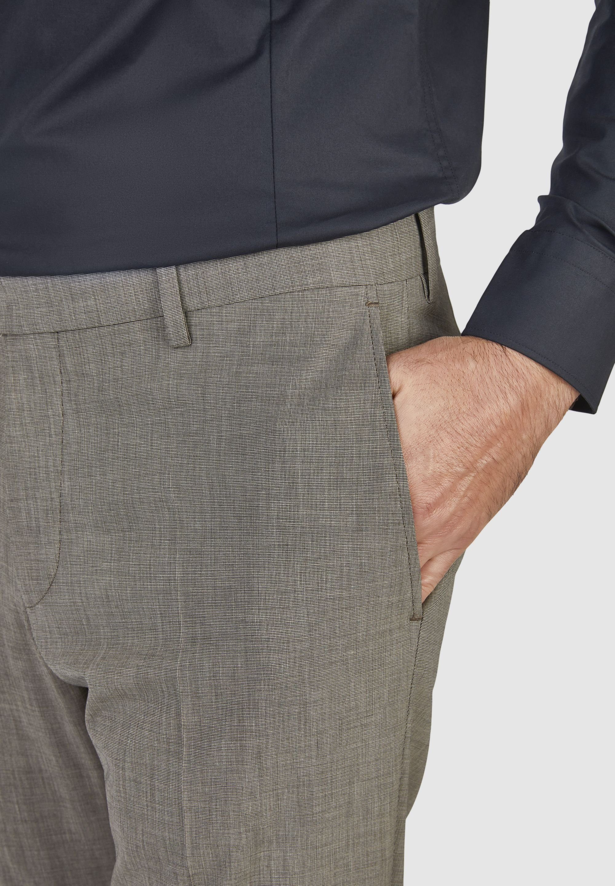 HECHTER PARIS Anzughose (1-tlg) Hochwertige Wollmischung mit Stretch-Anteil