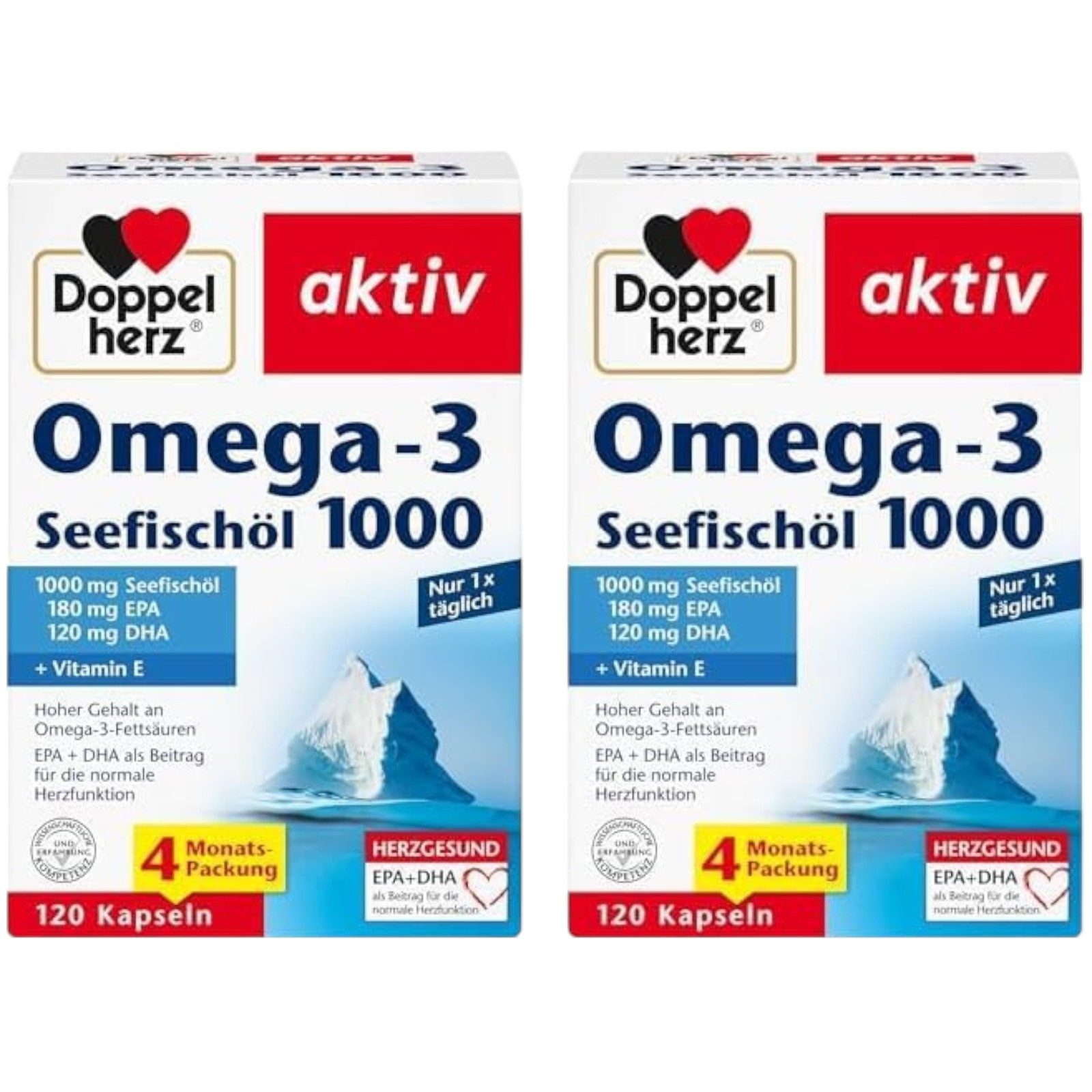 Doppelherz Doppelherz Omega-3 Seefischöl 1000 2x 120 Kapseln Kapseln