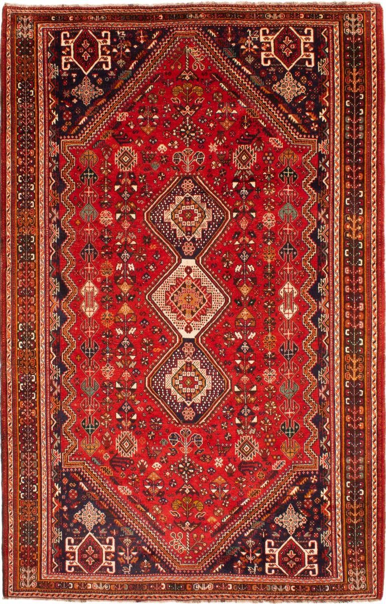 Orientteppich Shiraz 188x299 Handgeknüpfter Orientteppich / Perserteppich, Nain Trading, rechteckig, Höhe: 10 mm