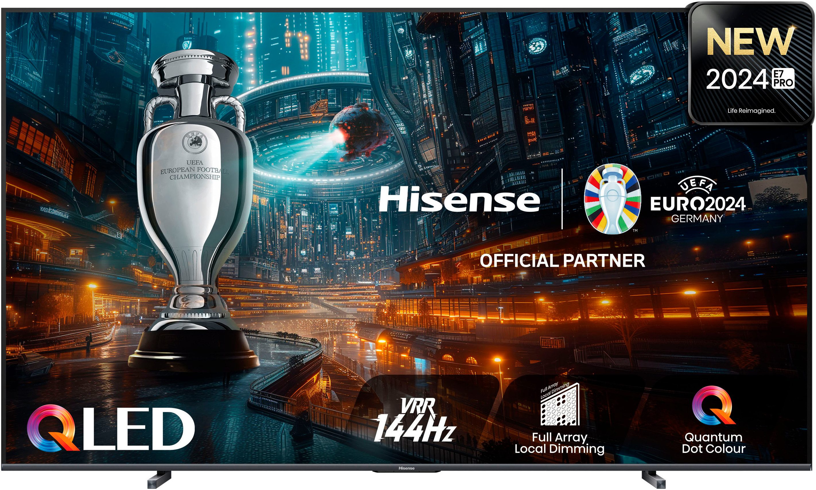 Hisense 100E77NQ PRO QLED-Fernseher (254 cm/100 Zoll, 4K Ultra HD, Smart-TV, 4K UHD, QLED)