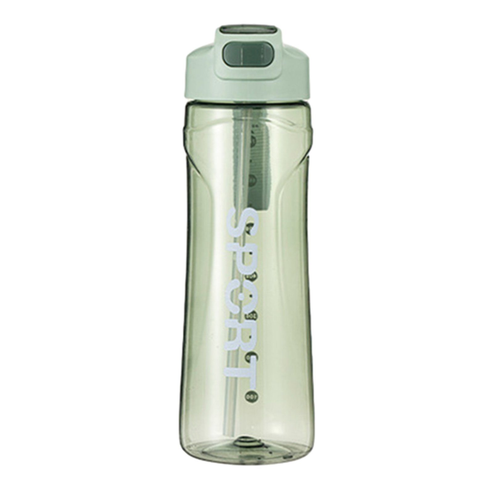 Blusmart Trinkflasche 700 Ml/800 Ml Personalisierter Stroh-Sport-Wasserbecher, Trinkflasche light green 800ml | Trinkflaschen