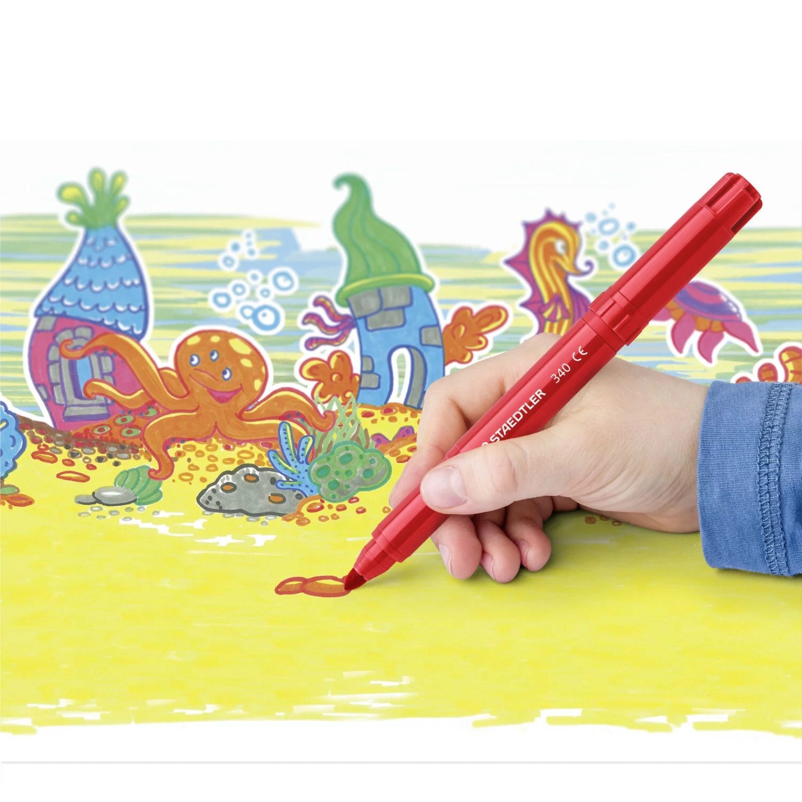 Thumbnail - STÄDTER Filzstift STAEDTLER Noris 340 jumbo Fasermaler - Klassensatz - 3 mm - 144 Stück