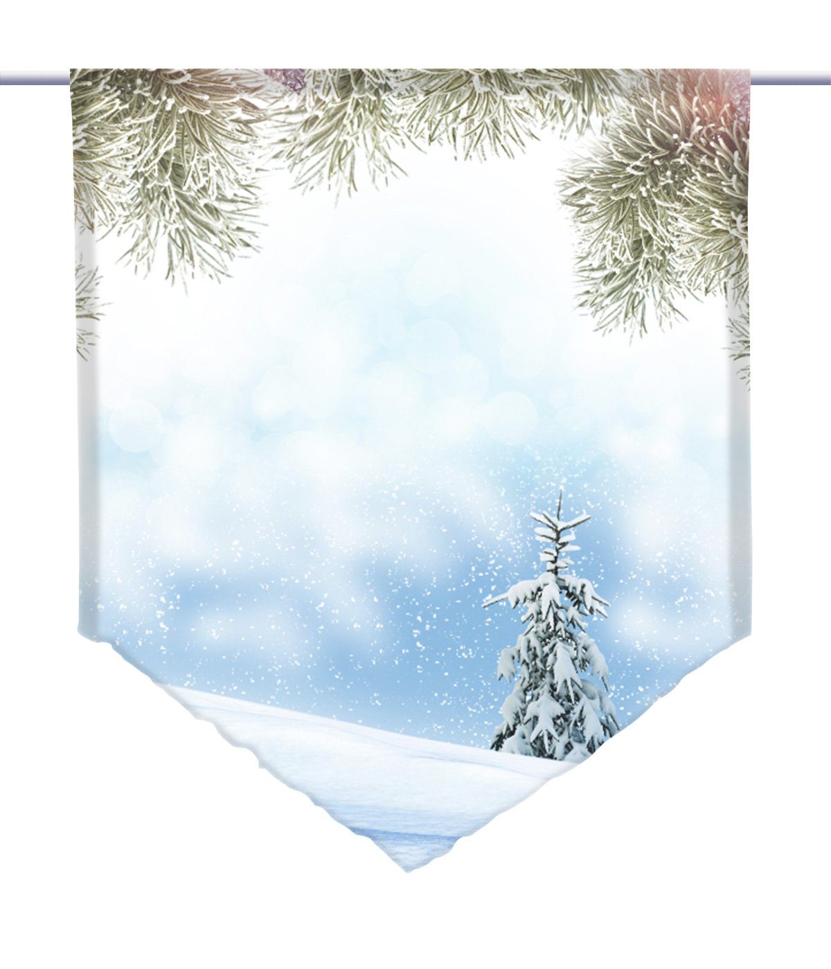 Scheibengardine Scheibenhänger Christmas Tree, Voile Transparent, gardinen-for-life | Scheibengardinen