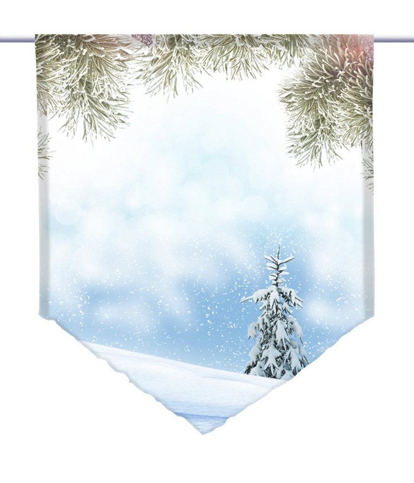 Scheibengardine Scheibenhänger Christmas Tree, Voile Transparent, gardinen -for-life