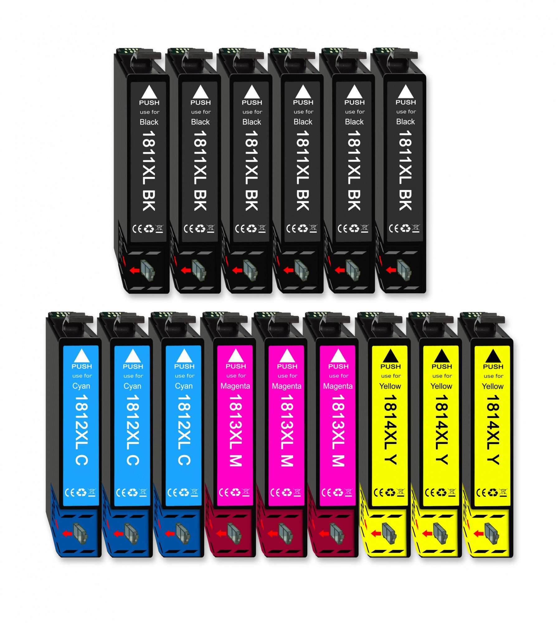Druckerparadies 15er Pack Druckerpatronen 18 18XL kompatibel mit Epson XP-215 Tintenpatrone (15-tlg)