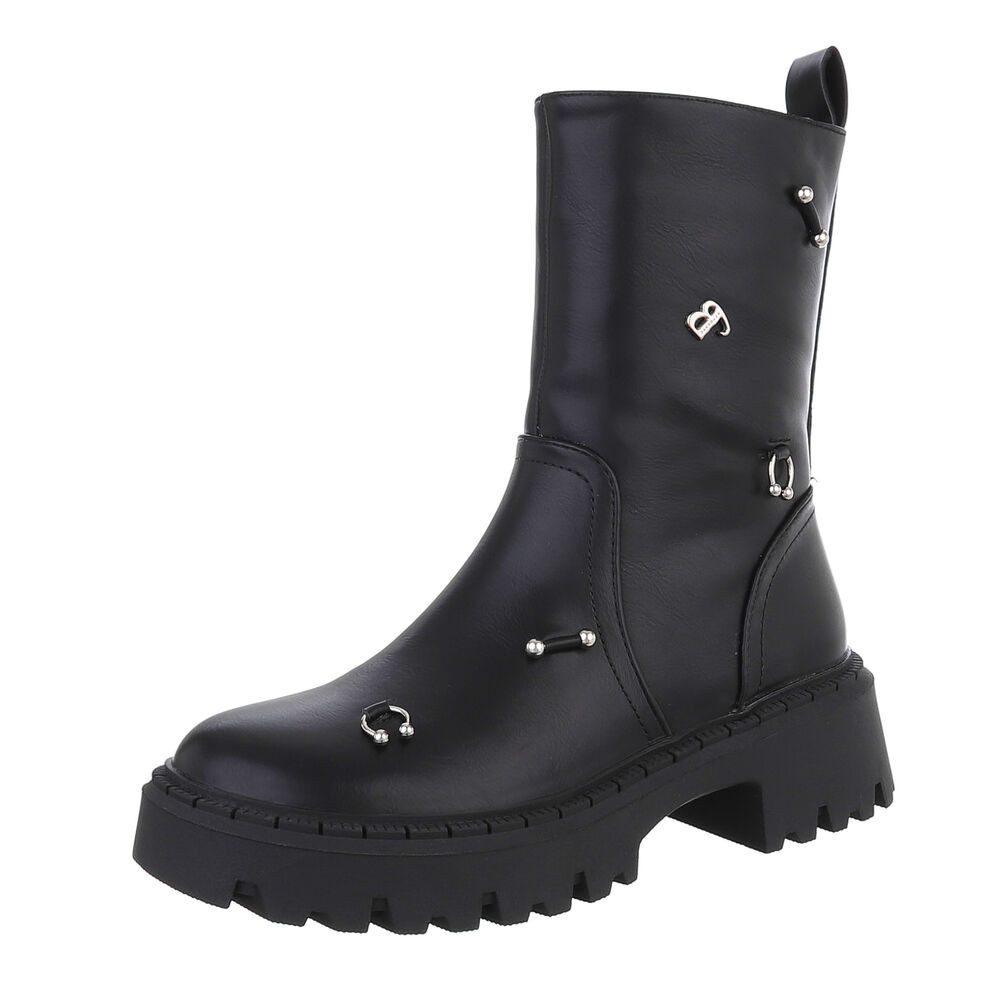 Ital-Design Damen Bikerschuhe Biker Westernstiefelette (87451864) Blockabsa günstig online kaufen