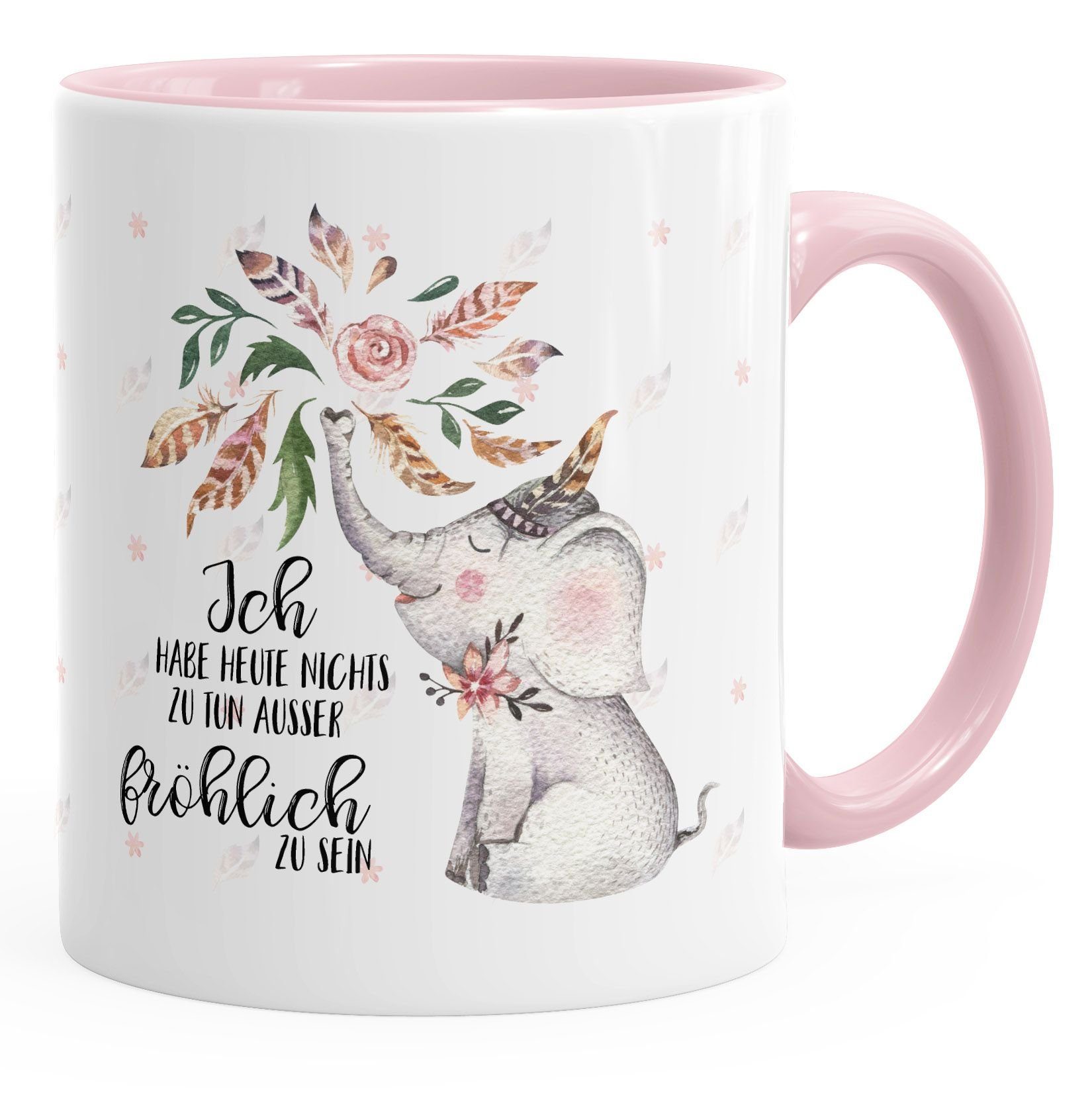 MoonWorks Tasse »Kaffeetasse Elefant Ich habe heute nichts zu tun außer