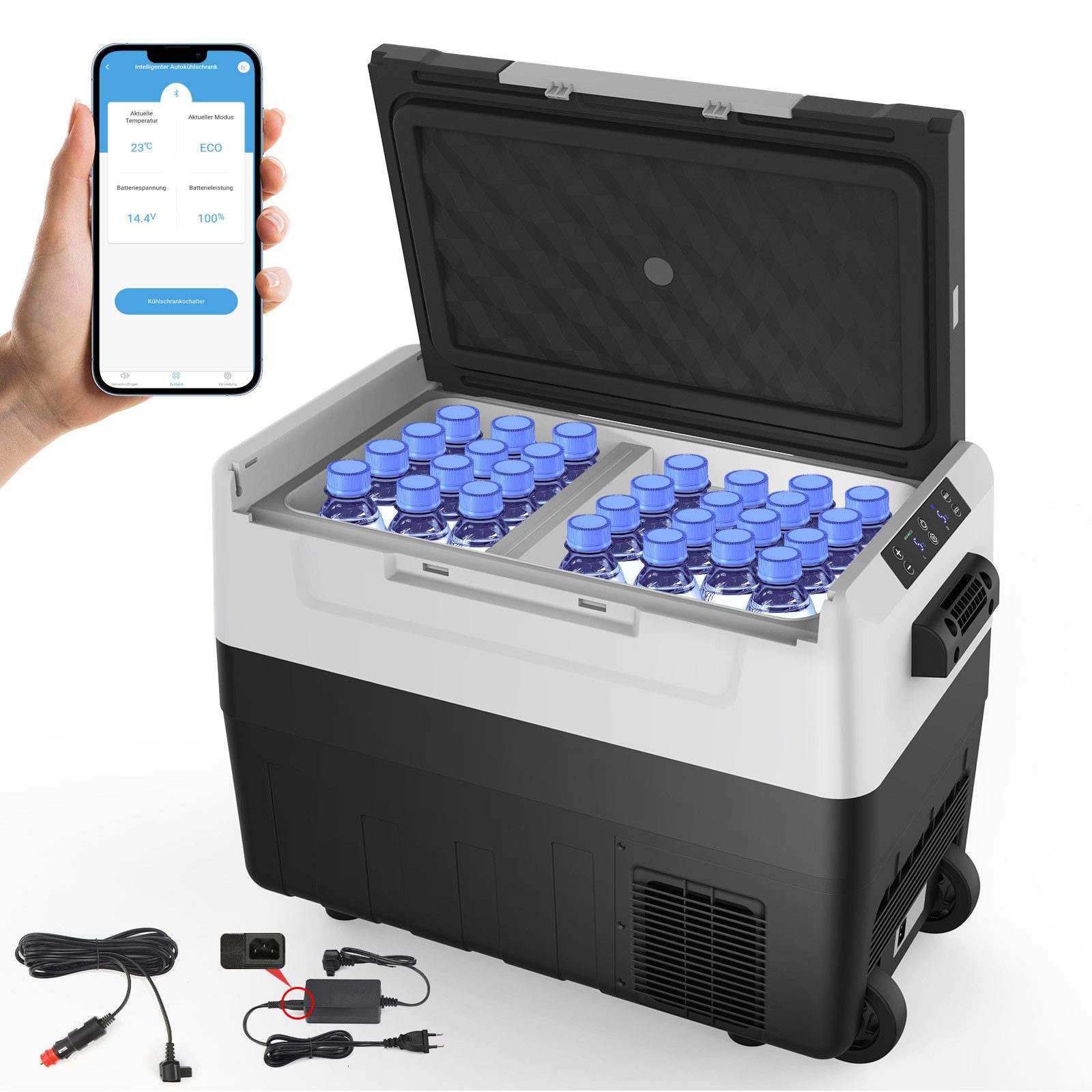 Kühlbox Kompressor Kühlbox Kühlschrank 45 L -55 L, mit App-Steuerung