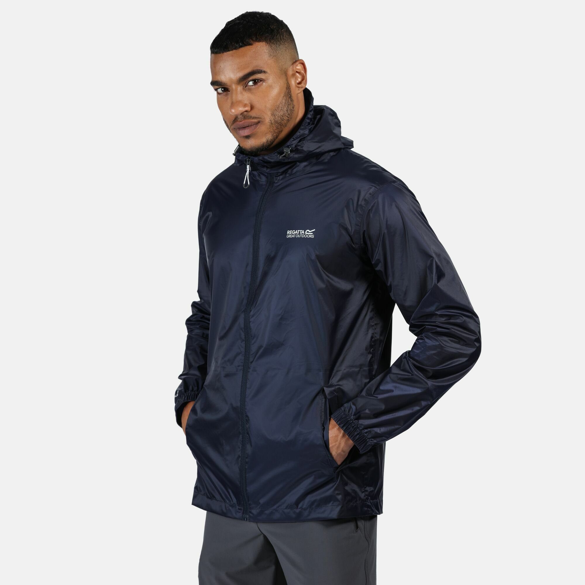 mit Packbeutel Regenjacke Herren, Regatta für III Navy Pack-It