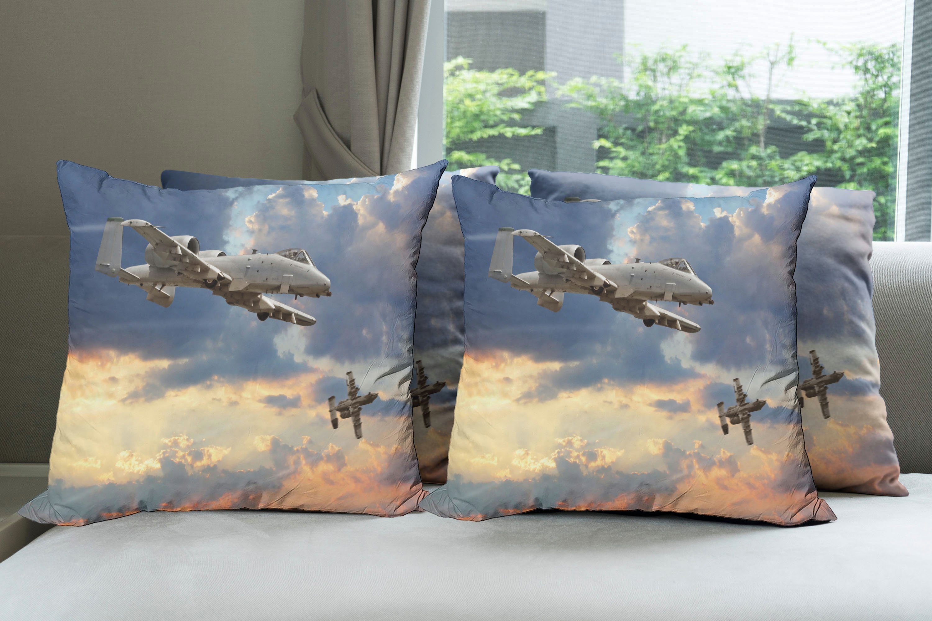Kissenbezüge Modern Accent Abakuhaus Digitaldruck, Themen Aviataion Stück), Doppelseitiger (4 Flugzeug Design