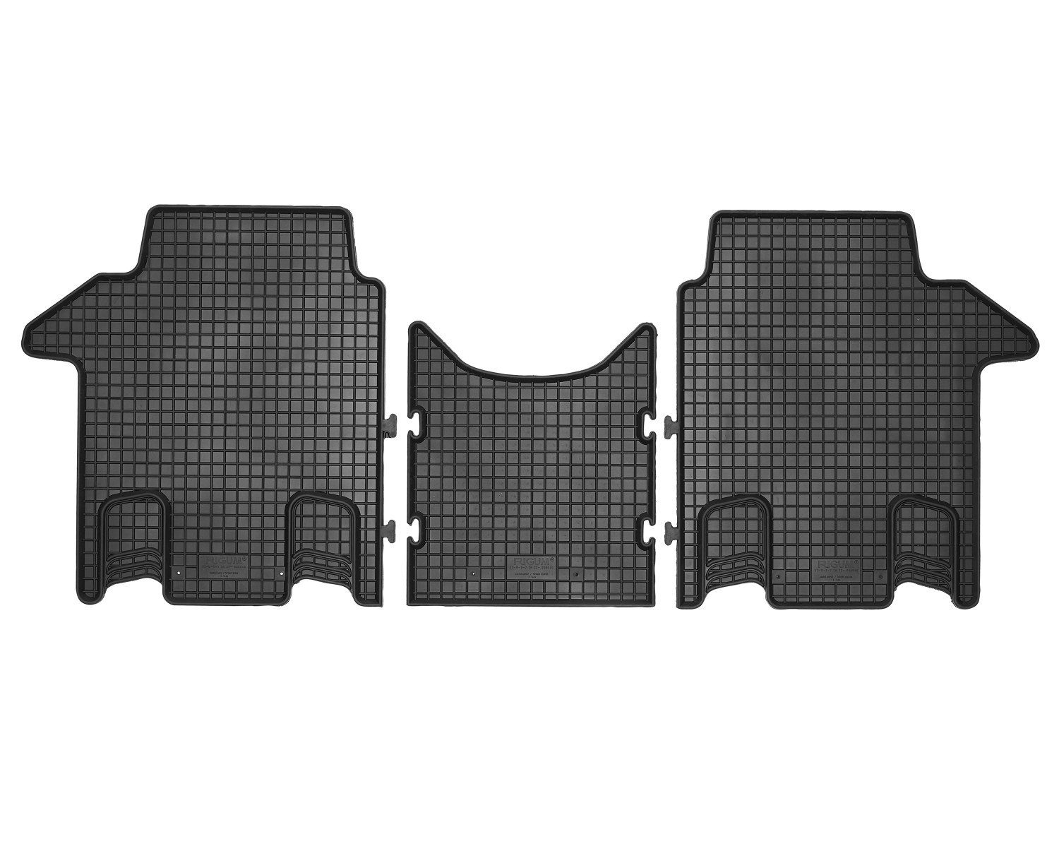 AZUGA Auto-Fußmatten Gummi-Fußmatten 11/2021 Multivan passend T7 VW Multivan (3-teil, ab Reihe T7 für für 2. VW