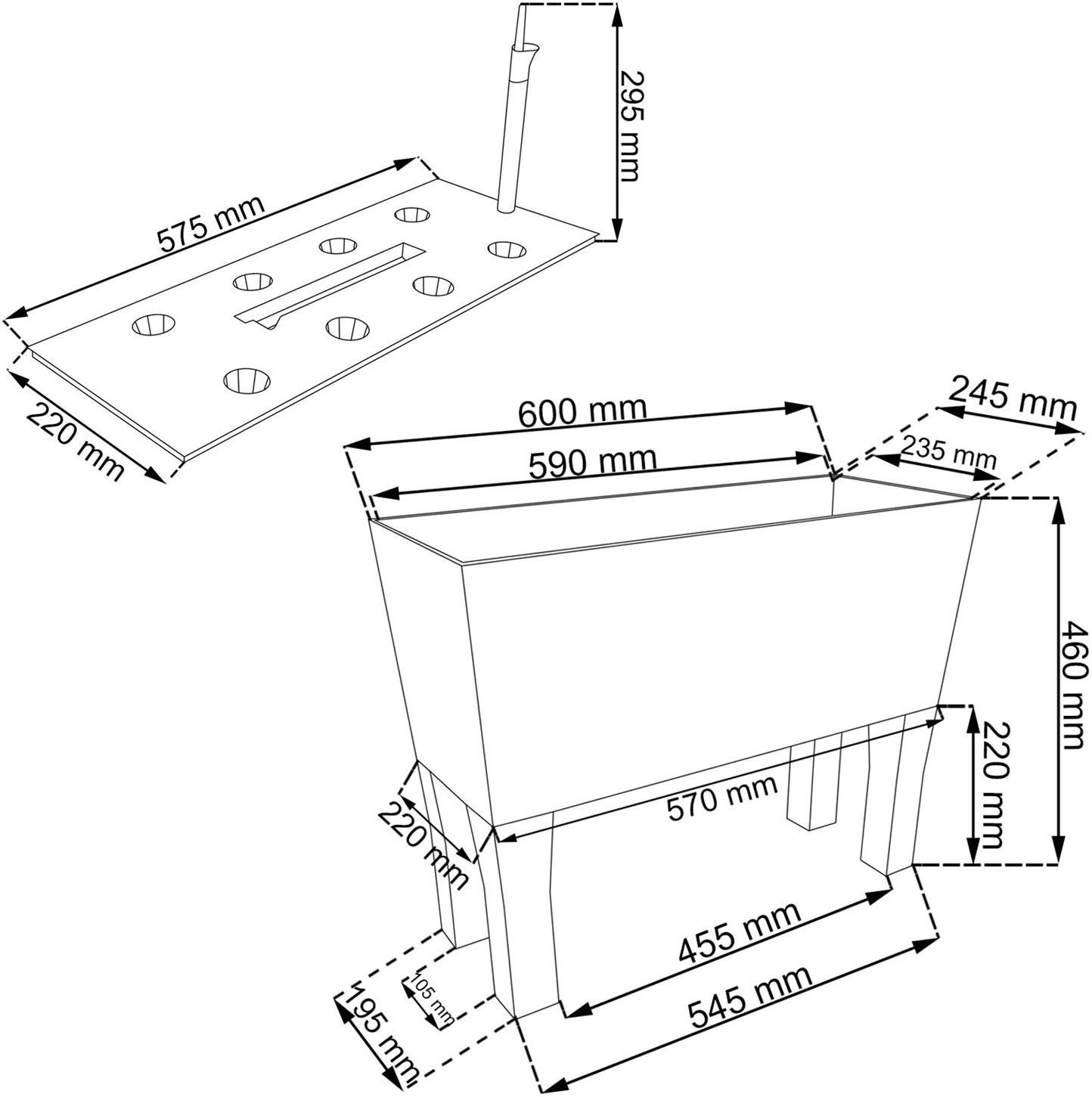 Prosperplast Blumentopf DRTC600H, Blumentopf + Bewässerungssystem günstig online kaufen