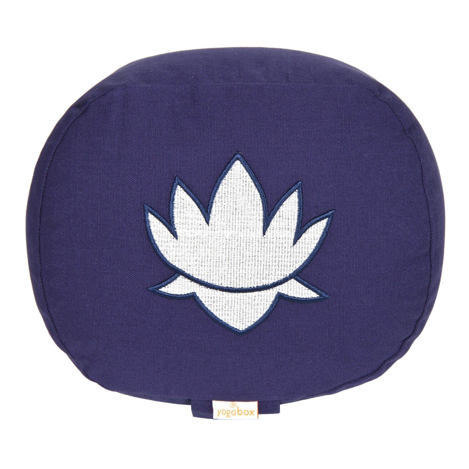 yogabox dunkelblau BASIC Stick oval Yogakissen Lotus