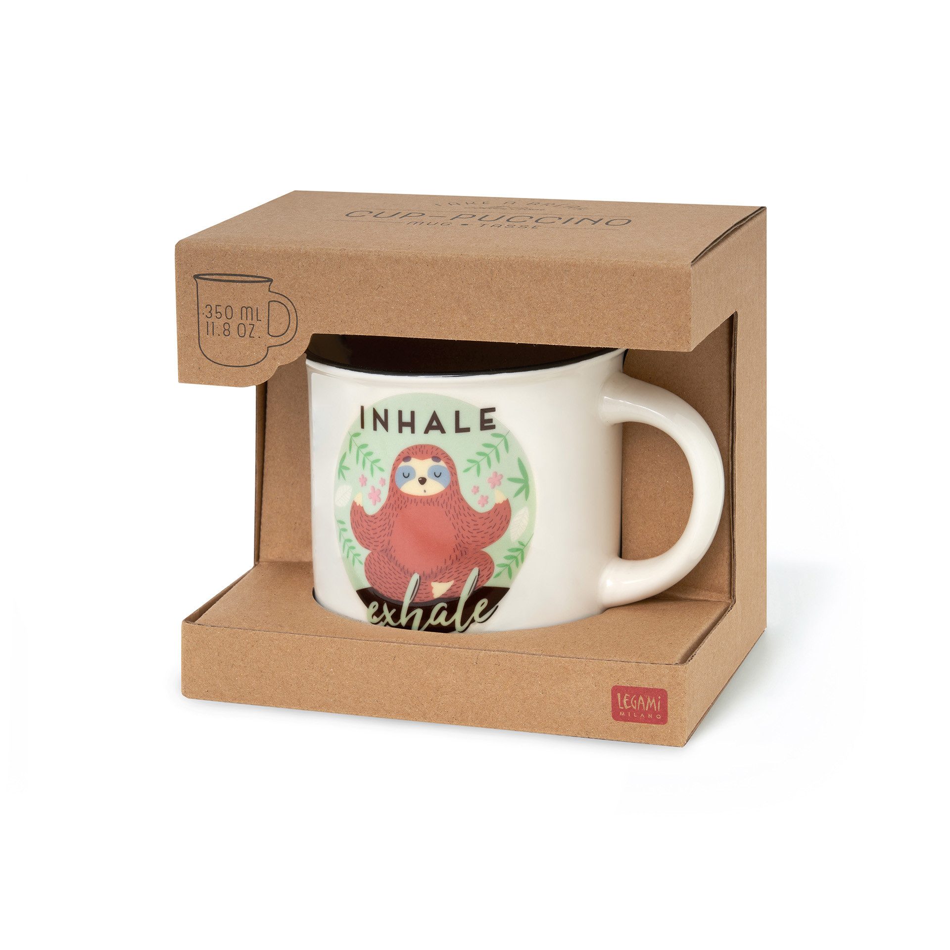 Legami Cappuccinotasse Legami Porzellantasse Trinkbecher Cu-Puccino Sloth Faultier