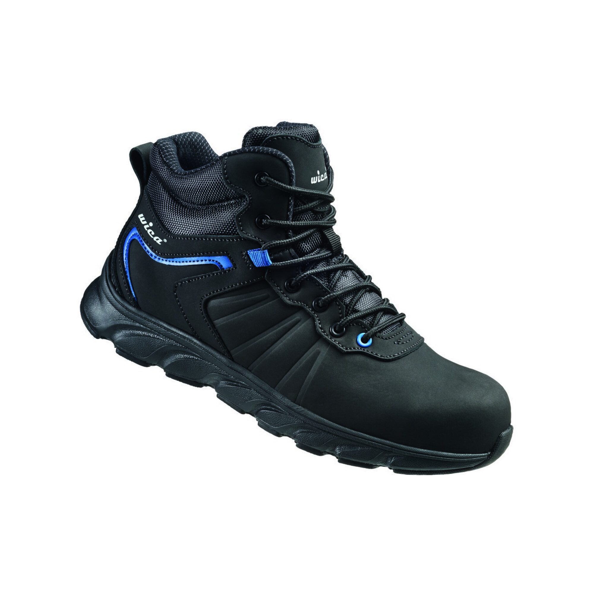 Feldtmann WICA Schnürstiefel MATHI Schwarz, Blau, S3 SRC Gr. 44 Sicherheitsstiefel