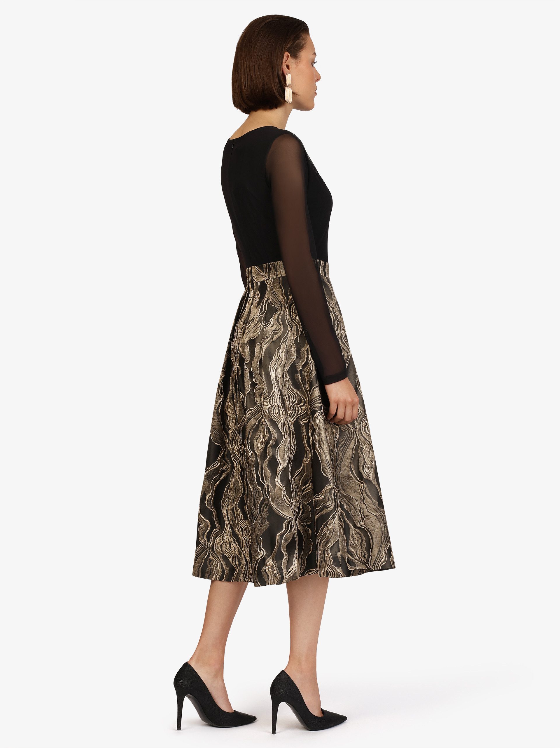 Kraimod Cocktailkleid mit gemustertem A-Linien-Rock – Bild 3 von 5