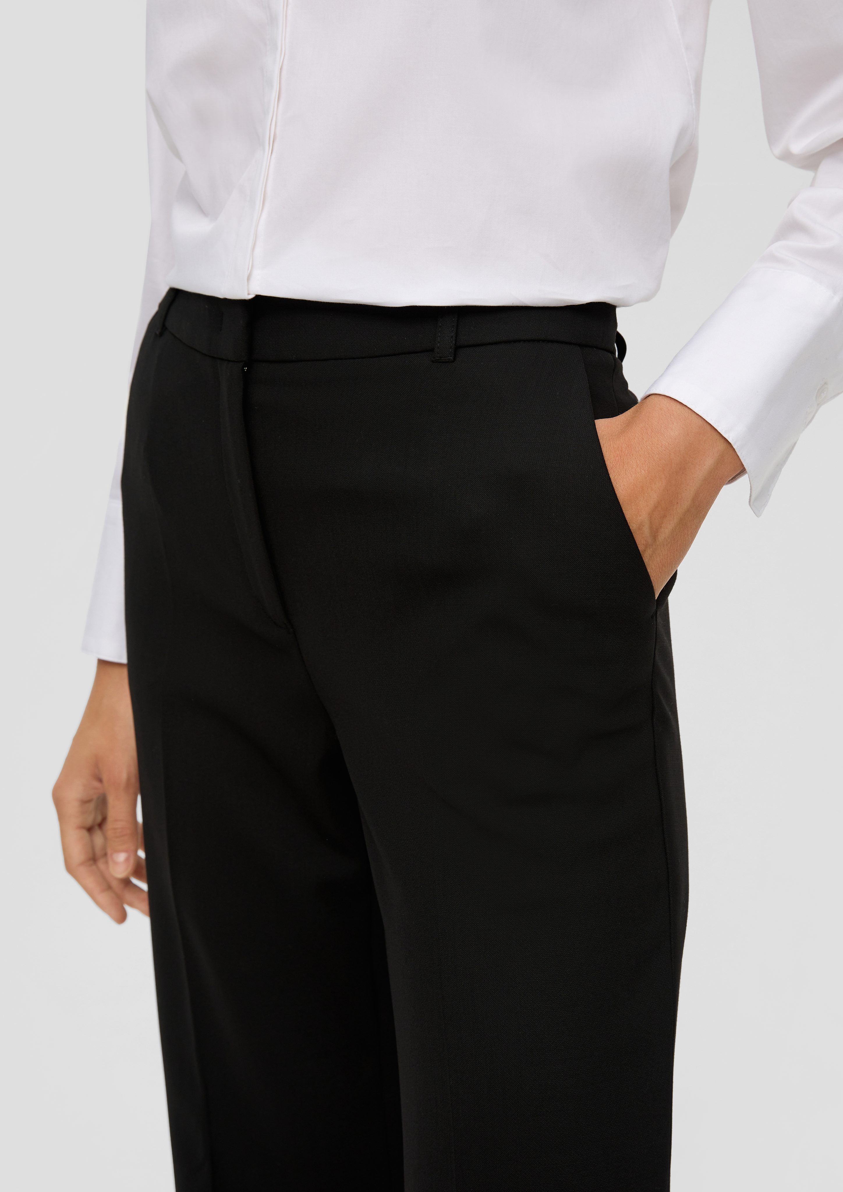 s.Oliver BLACK LABEL Bügelfaltenhose in Unifarbe günstig online kaufen