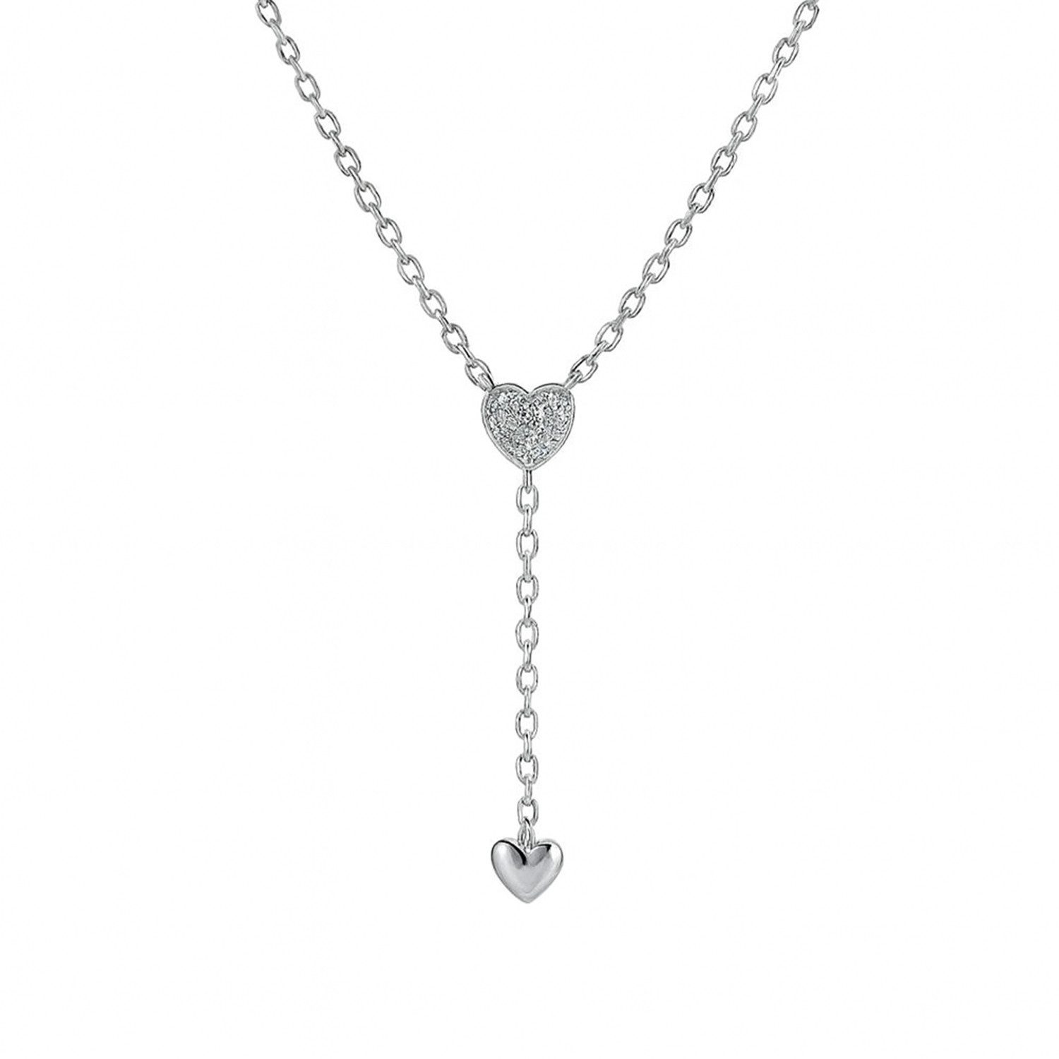 Impala Y-Kette Y-Kette „Arabella“ 925 Silber – Herz & Zirkonia