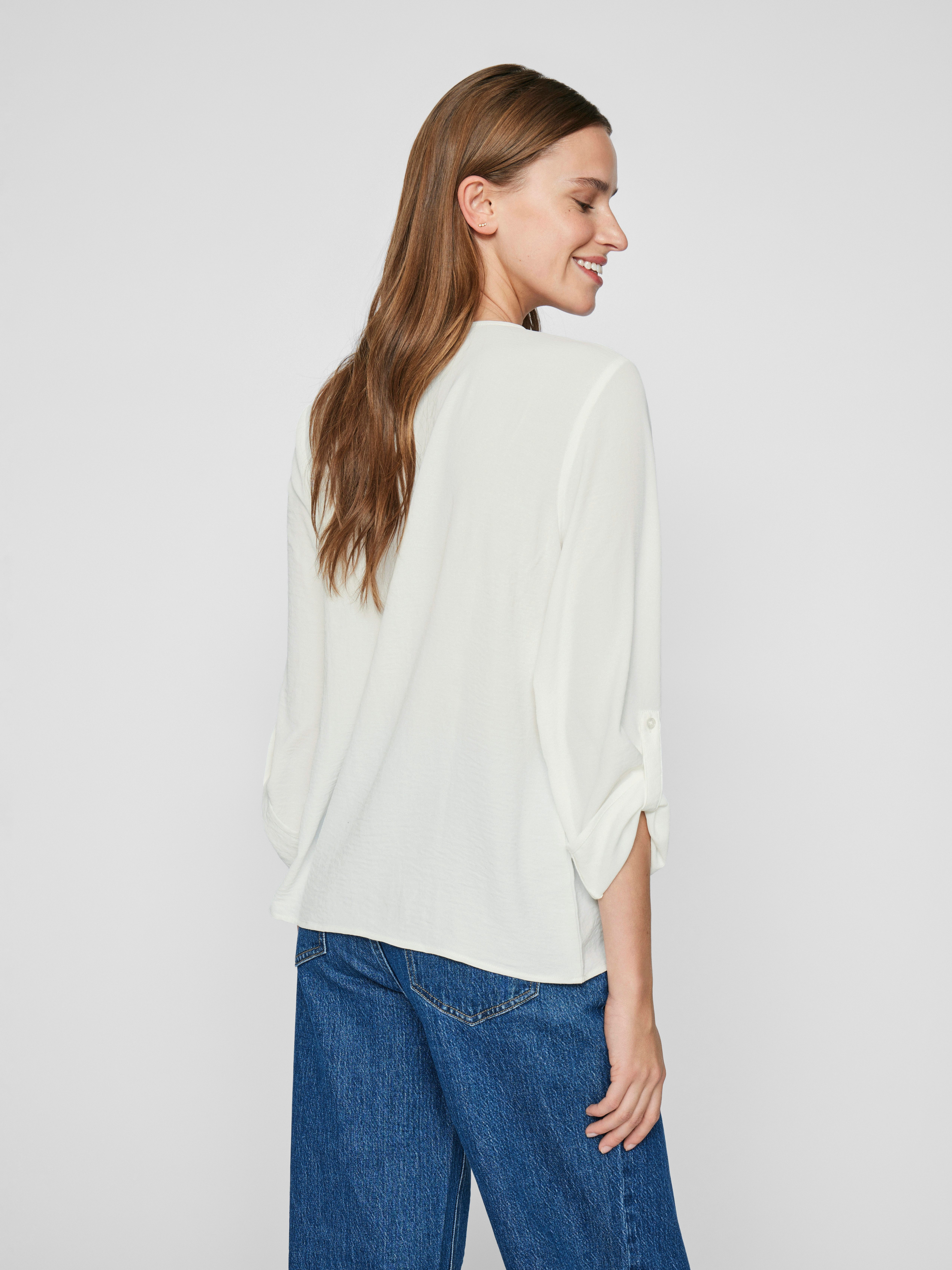 Vila Blusenshirt VIJOSA 3/4 V-NECK TOP günstig online kaufen