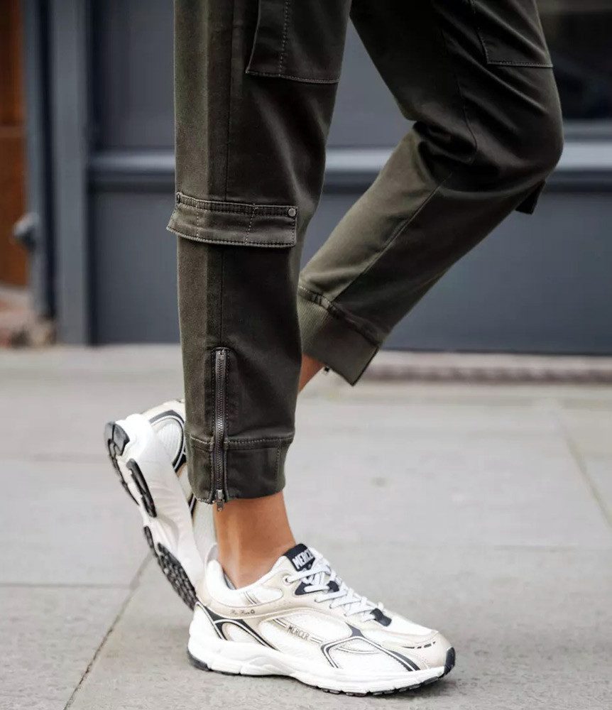Freeman T. Porter Cargohose Cargo Pant Celine Dobby Rosin Elastikbund mit Tunnelzug