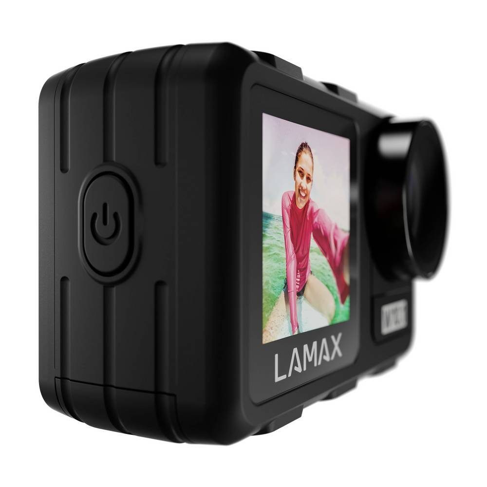 LAMAX Action Cam W10.1 Touch-Screen) Wasserfest, Action Cam (4K, Bildstabilisierung, Dual-Display