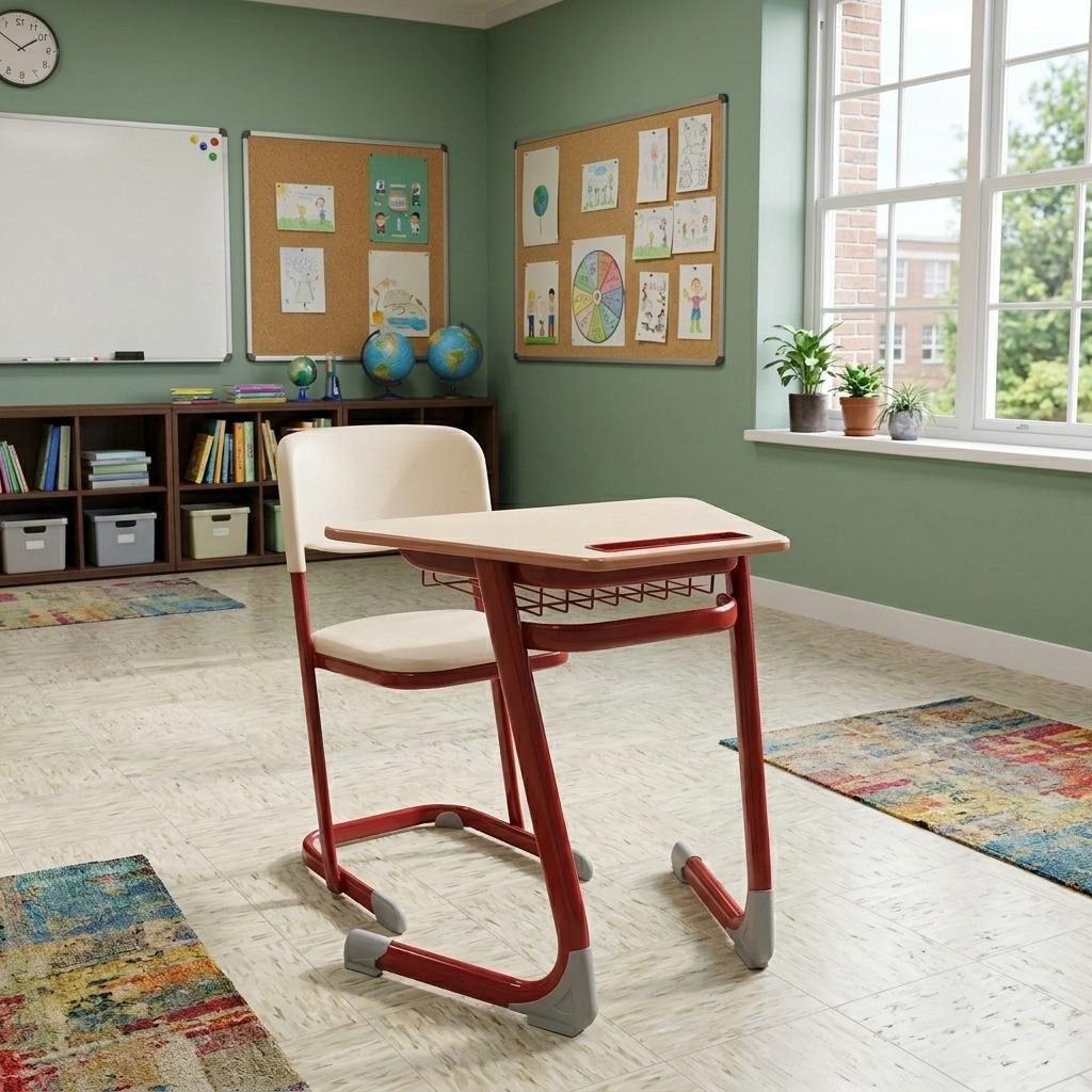 Xlmoebel Kinderschreibtisch Moderner Schultisch mit Stuhl im Komplettset für Lernplätze (Komplettset, 2-St., Schultisch mit Stuhl), Made in Europa
