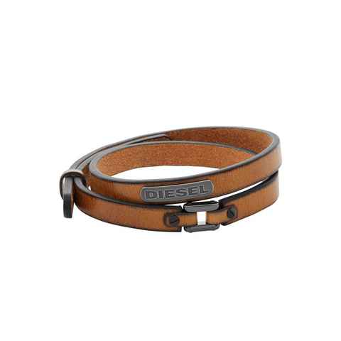 Diesel Armband Schmuck Edelstahl Lederarmband Wickelarmband