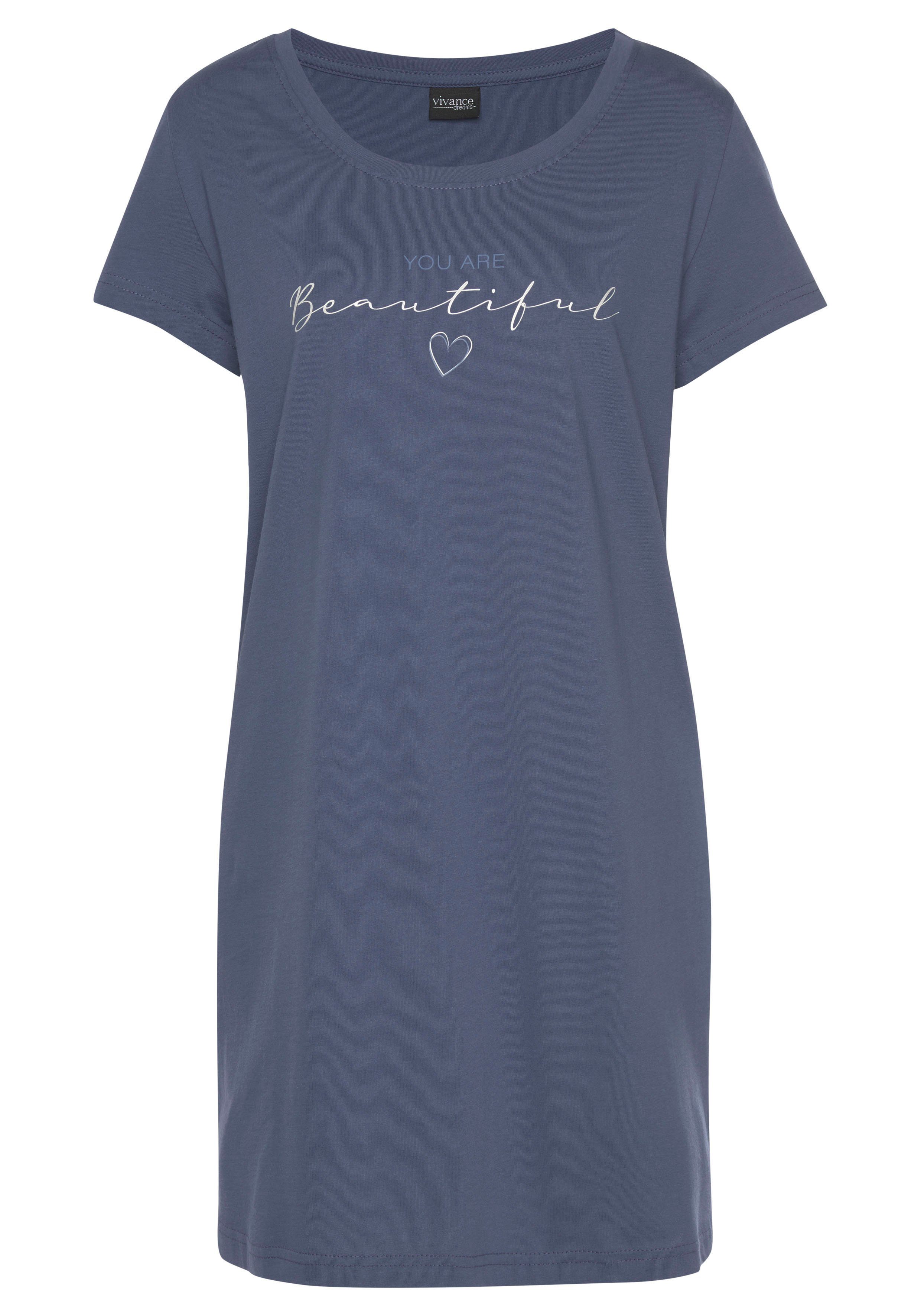 Vivance Dreams by Lascana Bigshirt mit Frontdruck – Bild 2 von 5