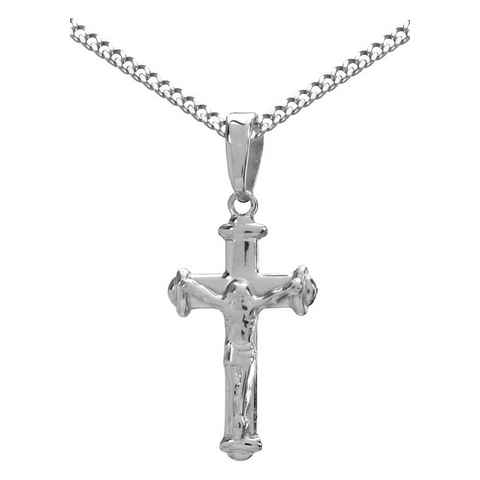 Firetti Kette mit Anhänger Schmuck Geschenk Silber 925 Halsschmuck Halskette Panzerkette Kreuz