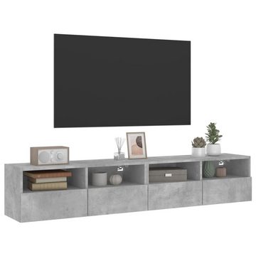 vidaXL TV-Schrank TV-Wandschränke 2 Stk Betongrau 80x30x30 cm Holzwerkstoff