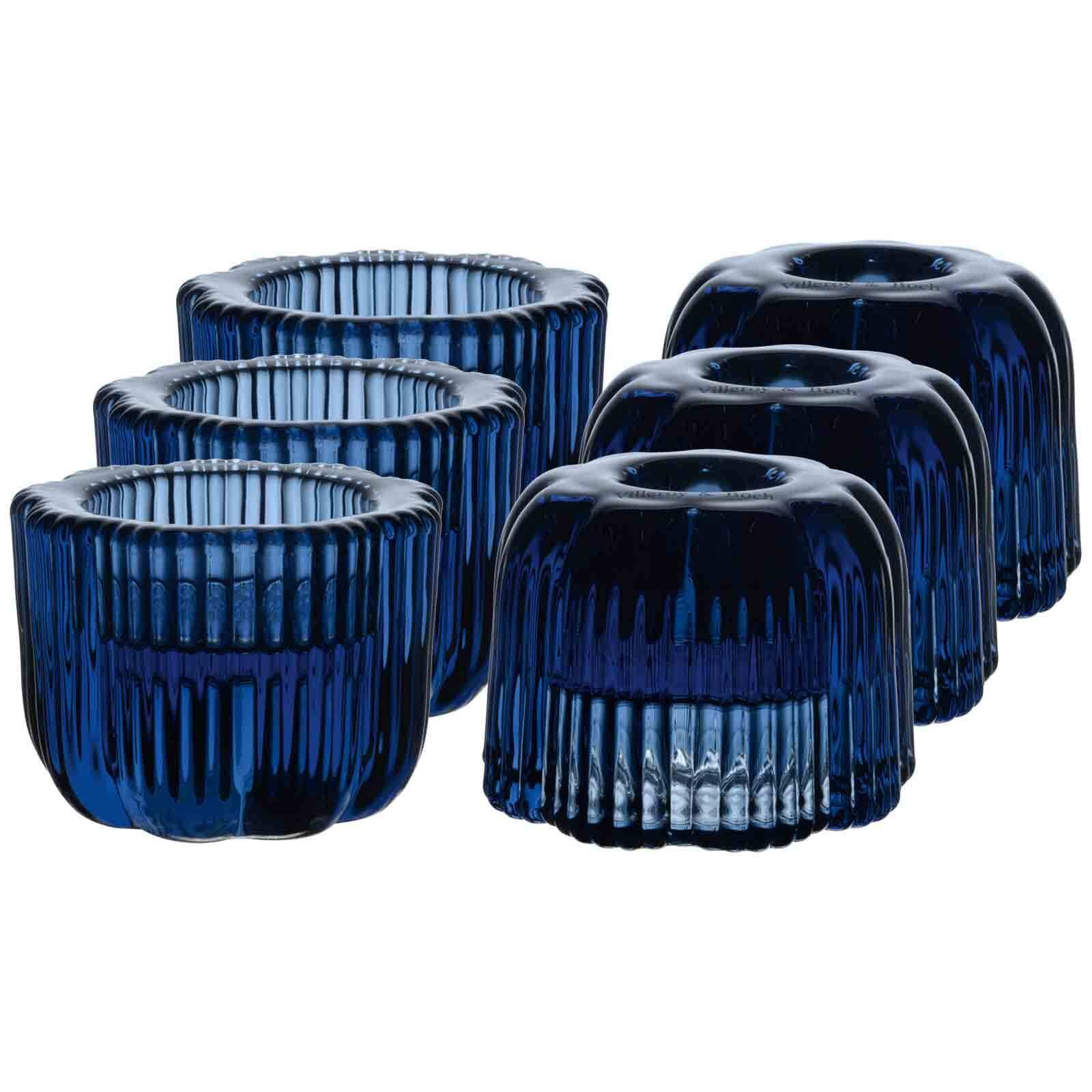 Villeroy & Boch Teelichthalter Fleur 2in1-Kerzenständer ø 6,3 cm 6er Set (6x Kerzenständer, 6 St)