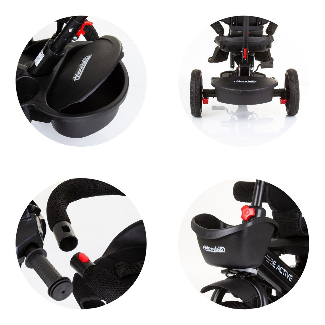 Chipolino Dreirad Tricycle Dreirad Be Active 2in1, Sitz drehbar Musik Licht drehbar