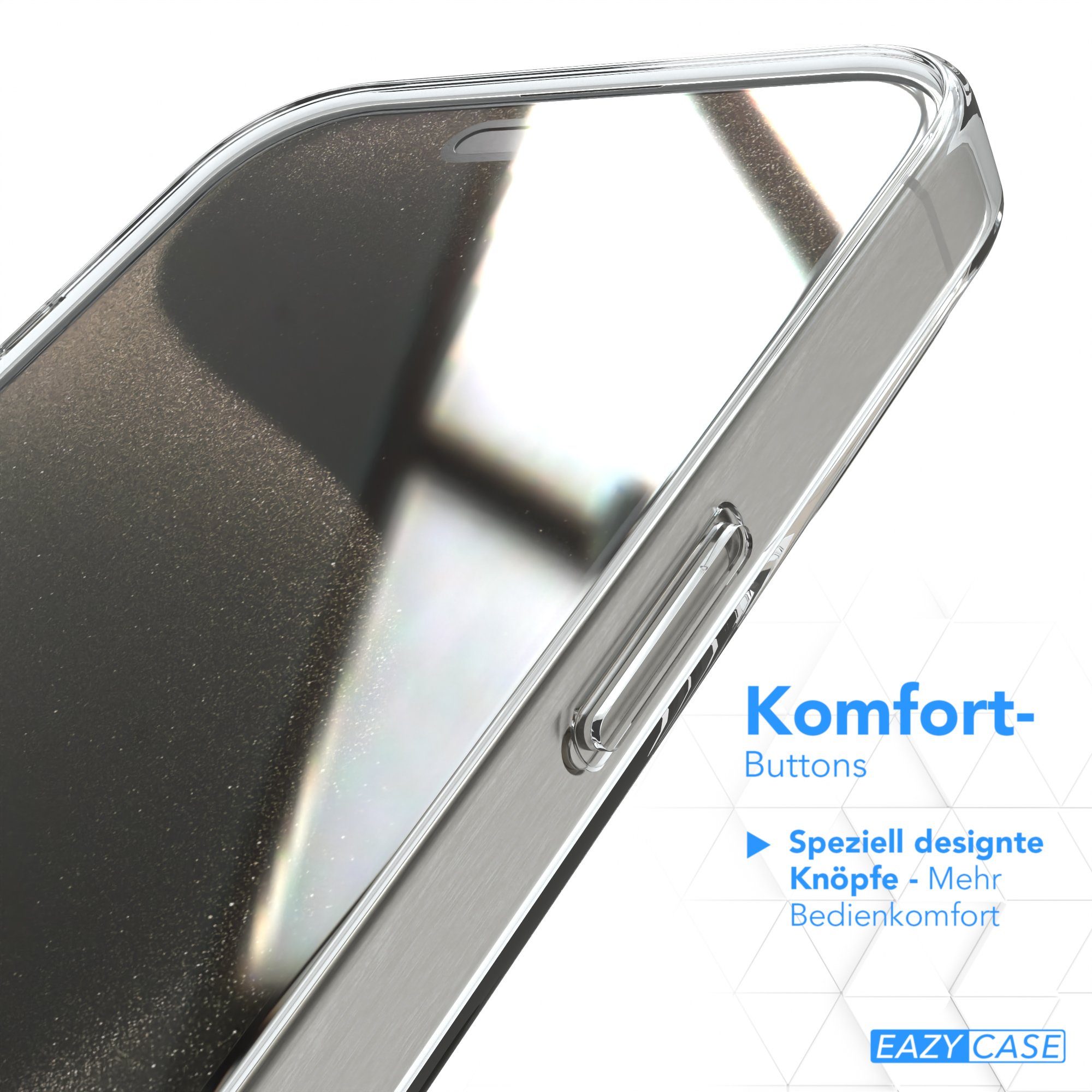 EAZY CASE Handyhülle für iPhone 15 / 15 Plus / 15 Pro / 15 Pro Max Case 6,1 Zoll, durchsichtige Hülle Ultra Dünn Silikon Backcover TPU Telefonhülle Klar – Bild 4 von 5