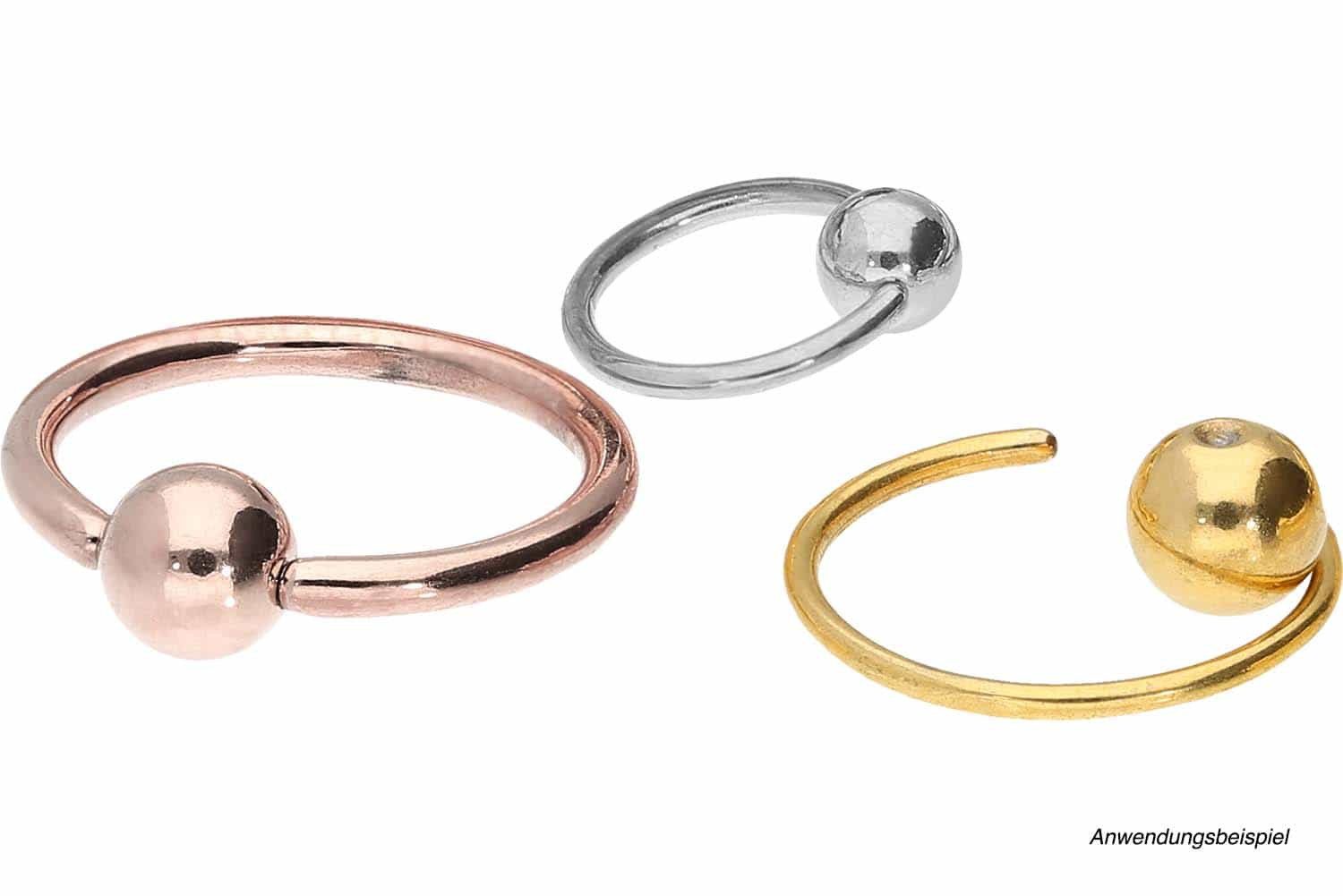 PIERCINGLINE Piercing-Set Chirurgenstahl Klemmkugel (Klemm-Aufsätze, 1-tlg)