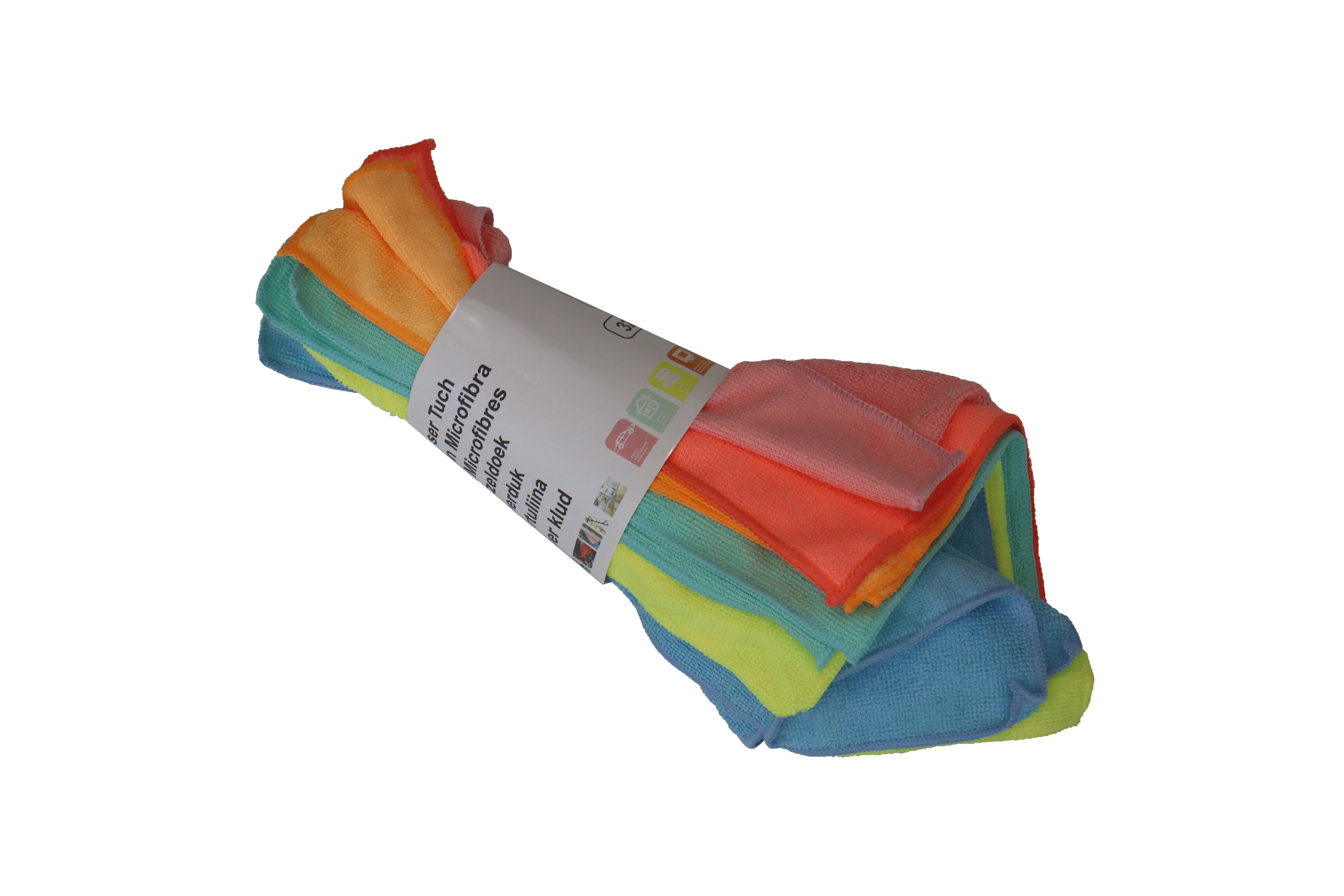 HH-Haushalt Auto 10er Set Microfasertücher 220 GSM, 32 x 32 cm, Farblich sortiert Pflegetuch (Polyester, 32x32 cm, SoftTouch – Sanfte Reinigung für Fahrzeugpflege mit optimaler Saugkraft, 10-tlg., Mikrofaser reinigt Flächen ohne großen Kraftaufwand, Autoreinigung, Auto Trockentuch, Autopflege, Abledern)