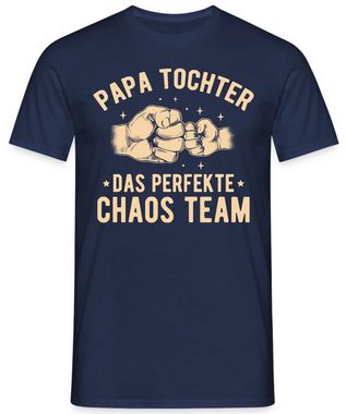 Quattro Formatee Kurzarmshirt Papa Tochter perfektes Team - Vatertag Vater Herren T-Shirt (1-tlg)