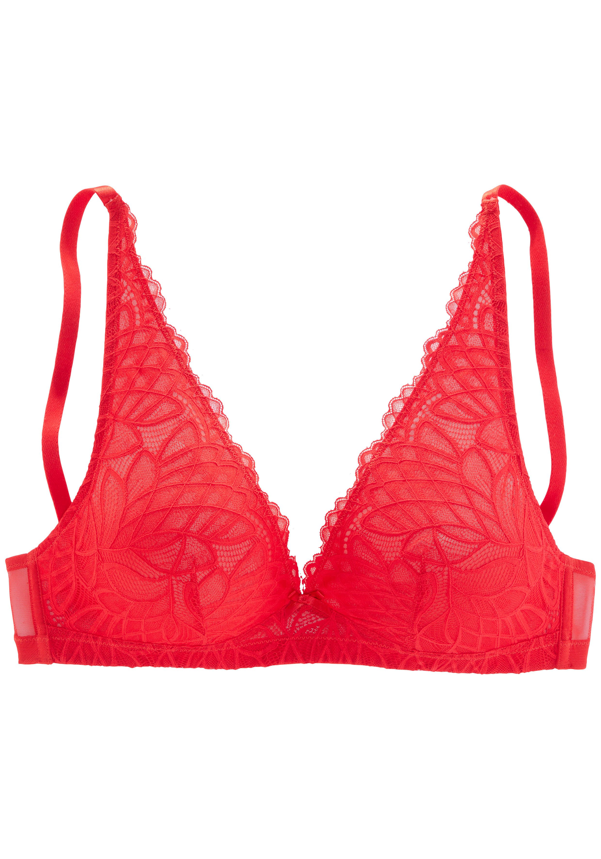 LASCANA Bralette-BH Cara ohne Bügel im edlen High-Apex Design – auch ideal für große Größen