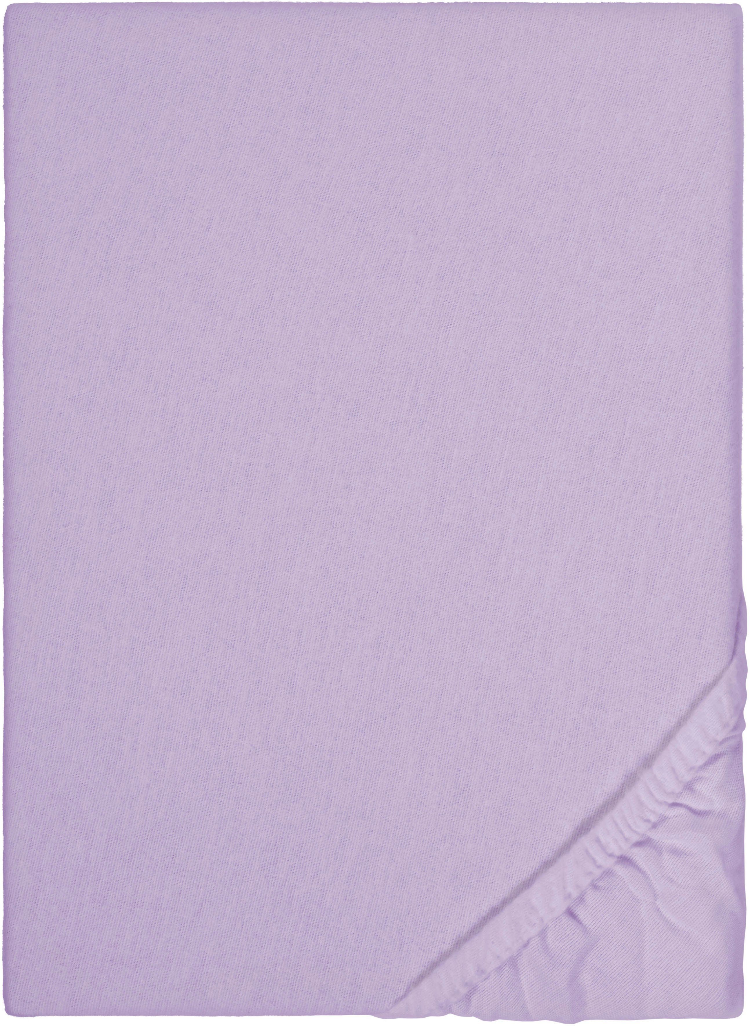 Biberna Spannbettlaken Biber in Gr. 90x200, 140x200 oder 180x200 cm, Biber, günstig online kaufen