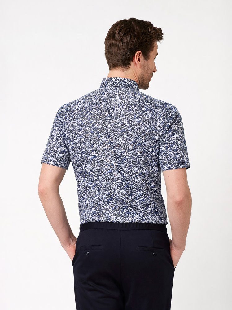 DESOTO Kurzarmhemd Casual Kent 1/2 Jerseyhemd, slim fit, Kentkragen, bügelfrei