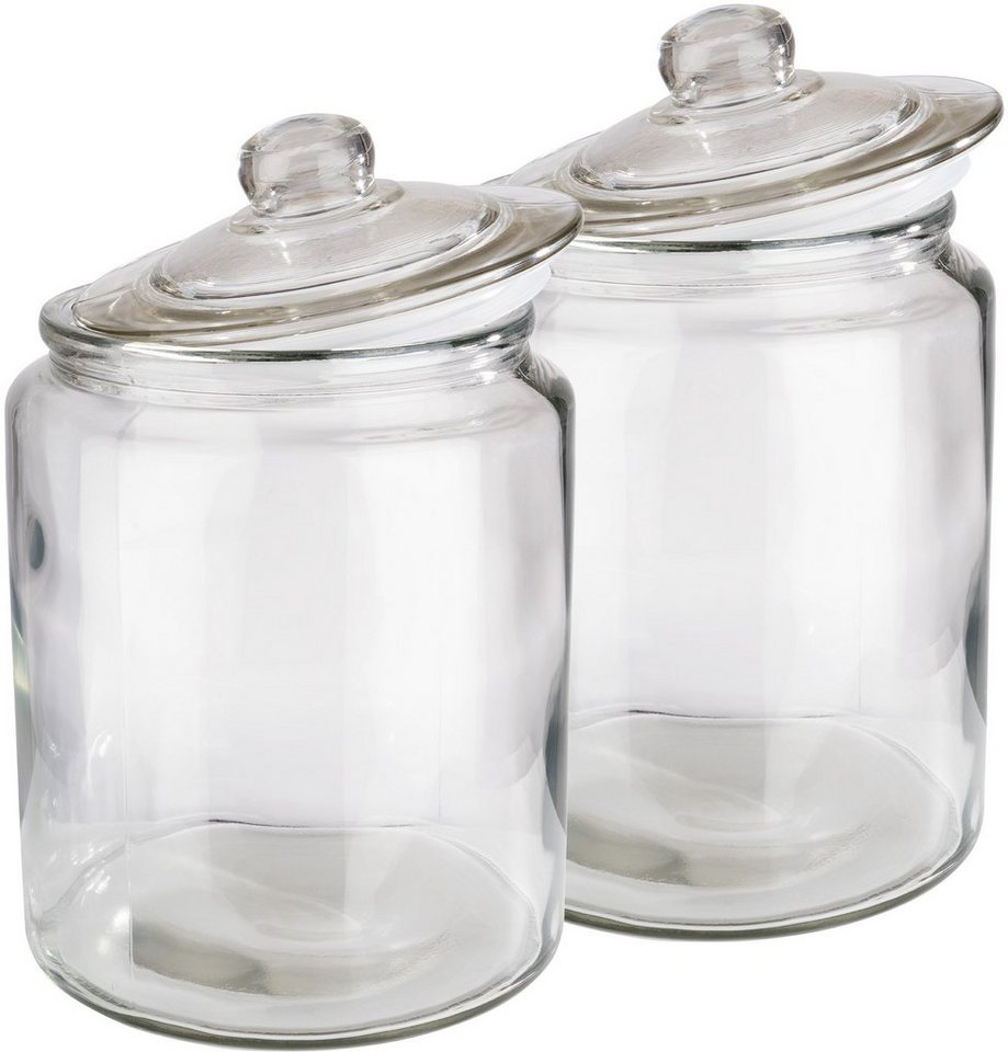 APS Vorratsglas Classic, Glas, (Set, 2-tlg), zum Dekorieren und  Aufbewahren, 6 Liter